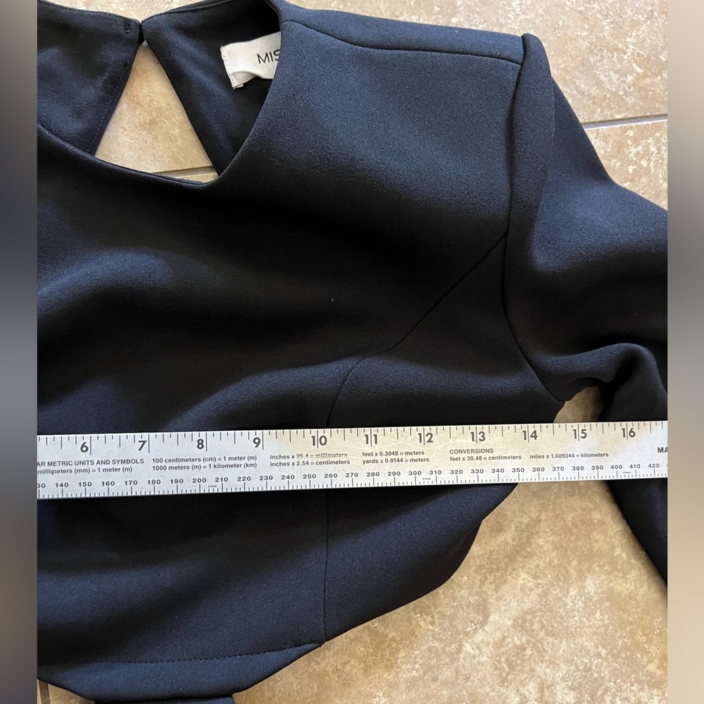Misha Black Kori Cutout Midi Dress Size 2 - Picture 7 of 11